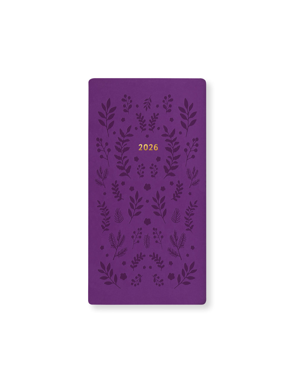 Letts of London Woodland Slim Week to View Planner 2026 - Multilanguage Purple 26-082548 #color_woodland-purple