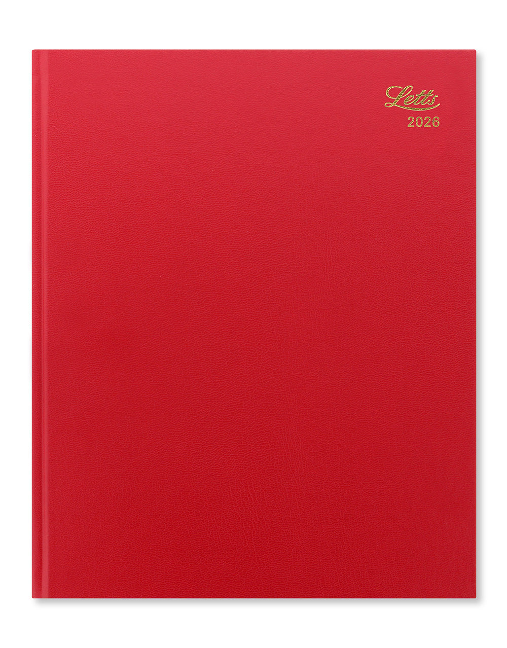 Letts of London Standard Quarto Day to a Page Planner 2026 - English Red 26-C10YBY #color_red