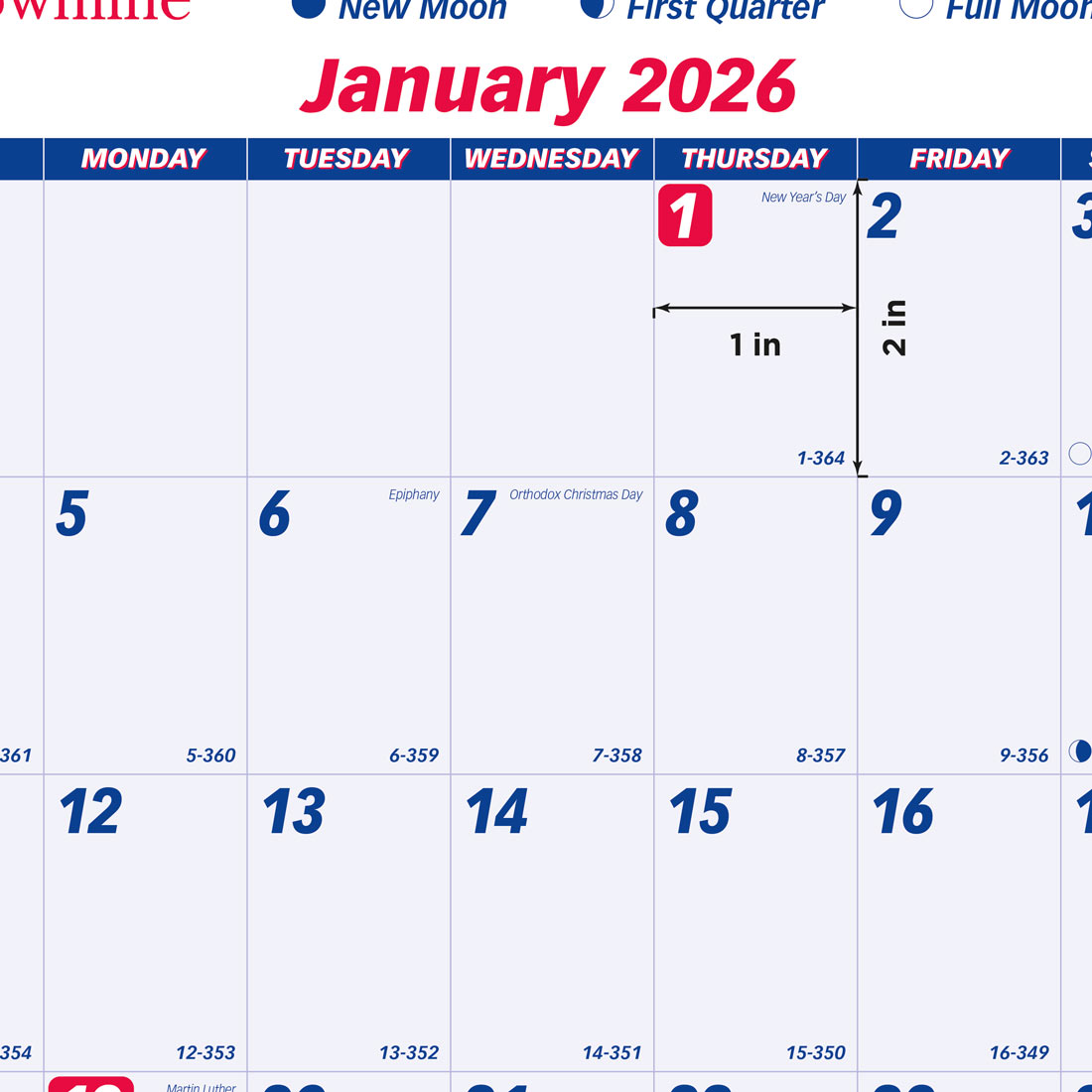 Brownline Yearly Wall Planner, 2026 C172212-26