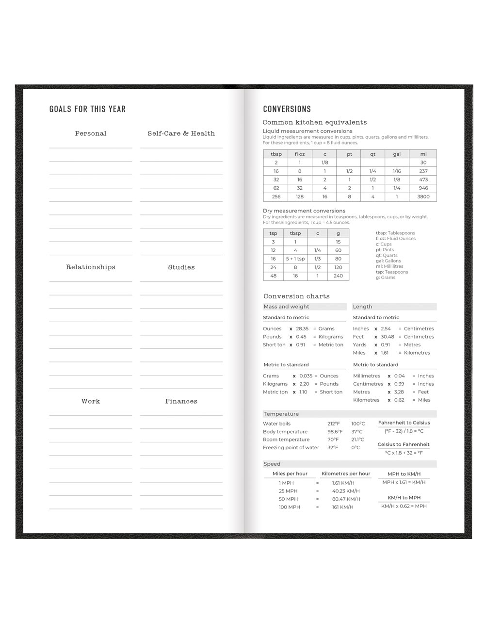 Letts of London Principal Compact Week to View Planner 2026 - English 26-C30NUBK #color_black