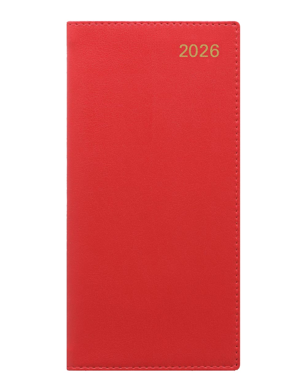 Letts of London Belgravia Slim Week to View Leather Diary with Planners 2026 - English Red 26-C33SURD #color_red
