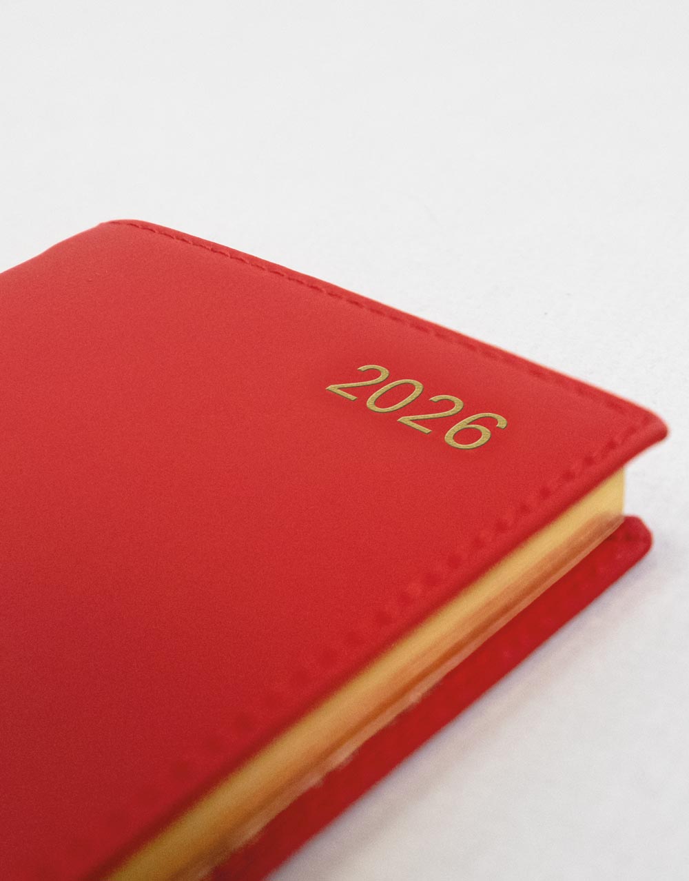 Letts of London Belgravia Slim Week to View Leather Diary with Planners 2026 - English Red 26-C33SURD #color_red