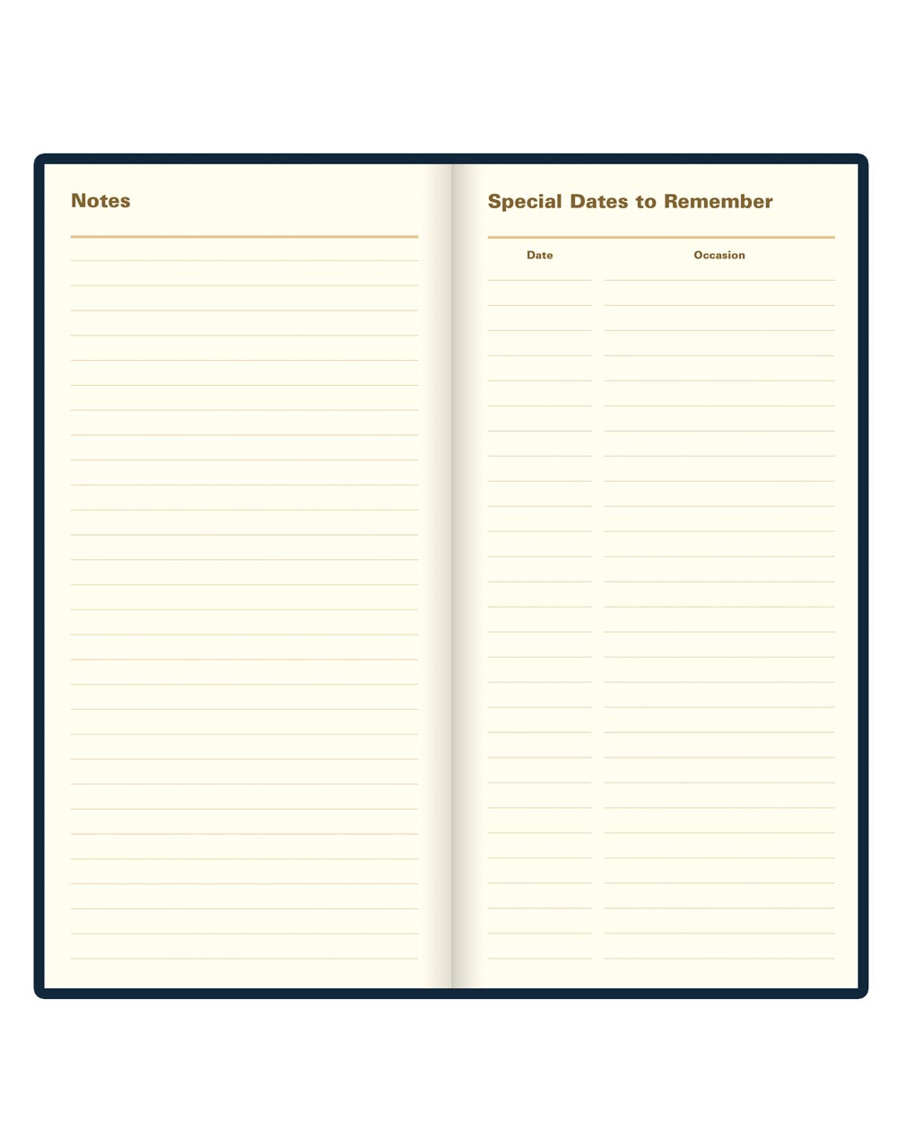 Letts of London Signature Slim Week to View Leather Diary with Planners 2026 - English Blue 26-C38SUBE #color_blue