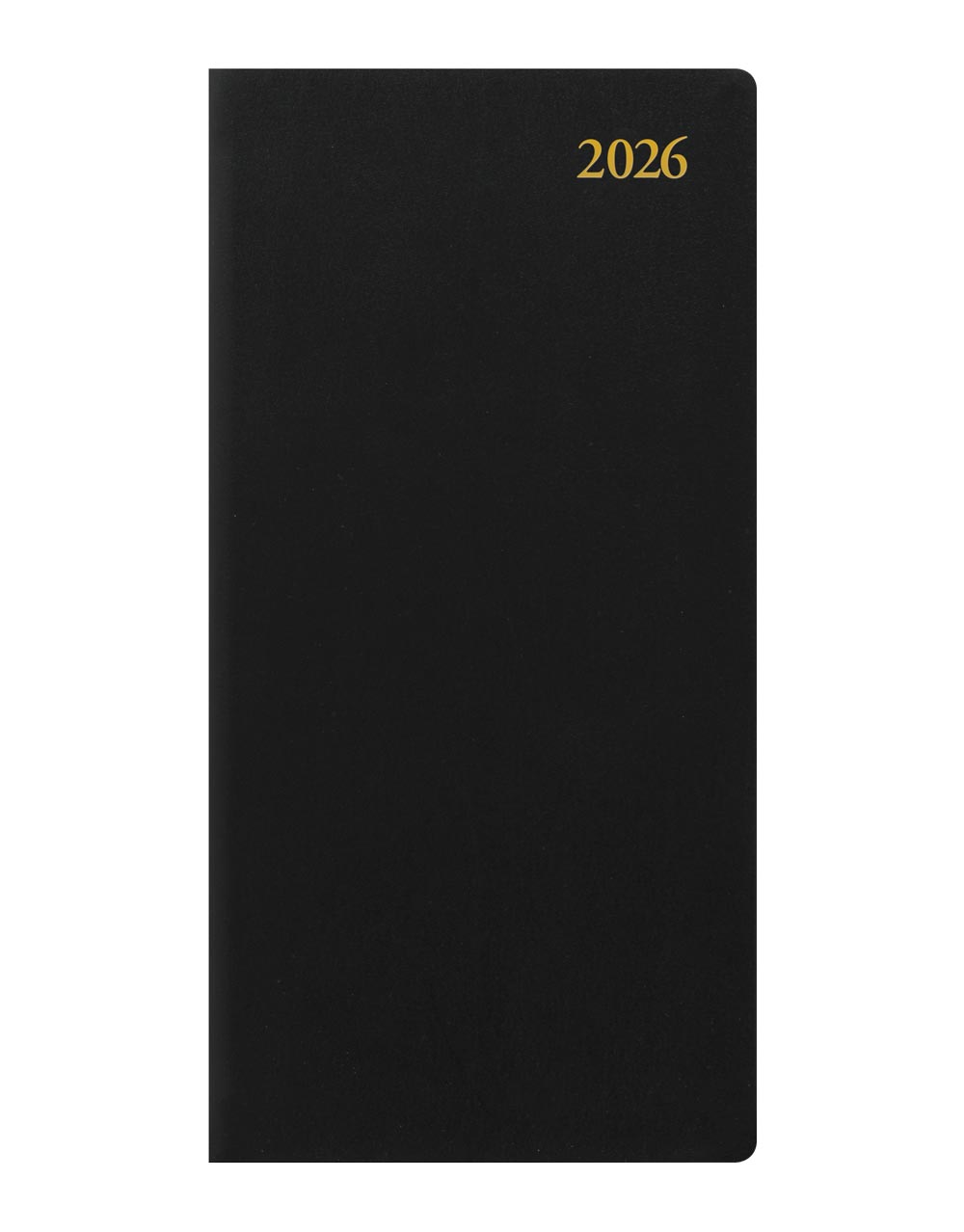 Letts of London Signature Slim Week to View Leather Diary with Planners 2026 - English Black 26-C38SUBK #color_black
