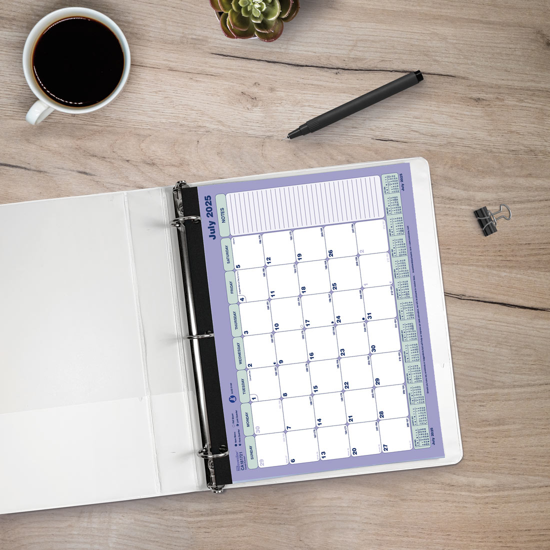 Academic Monthly Desk Pad, 13 Months, 2025-2026, Brownline CA181721-26 #color_default-title