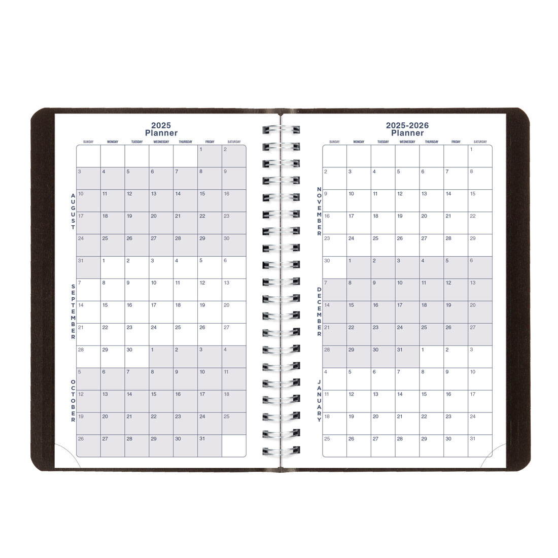 Academic Daily Planner, Classic Black, 2025-2026, Blueline CA201.BLK-26 #color_black