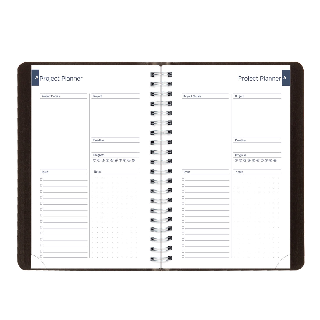 Academic Daily Planner, Classic Black, 2025-2026, Blueline CA201.BLK-26 #color_black