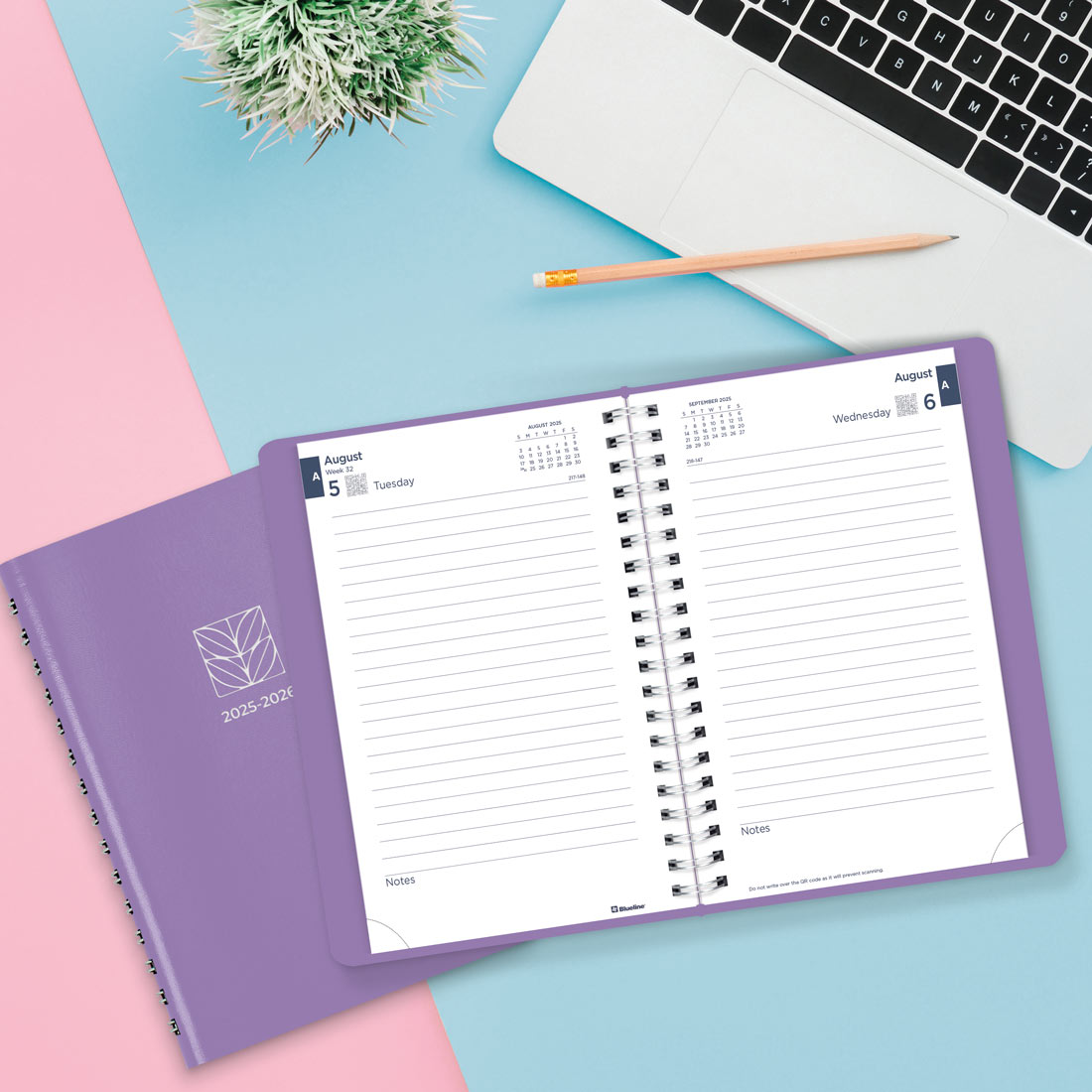 Academic Daily Planner, Fashion, 2025-2026, Blueline CA201F-26 #color_fashion-purple
