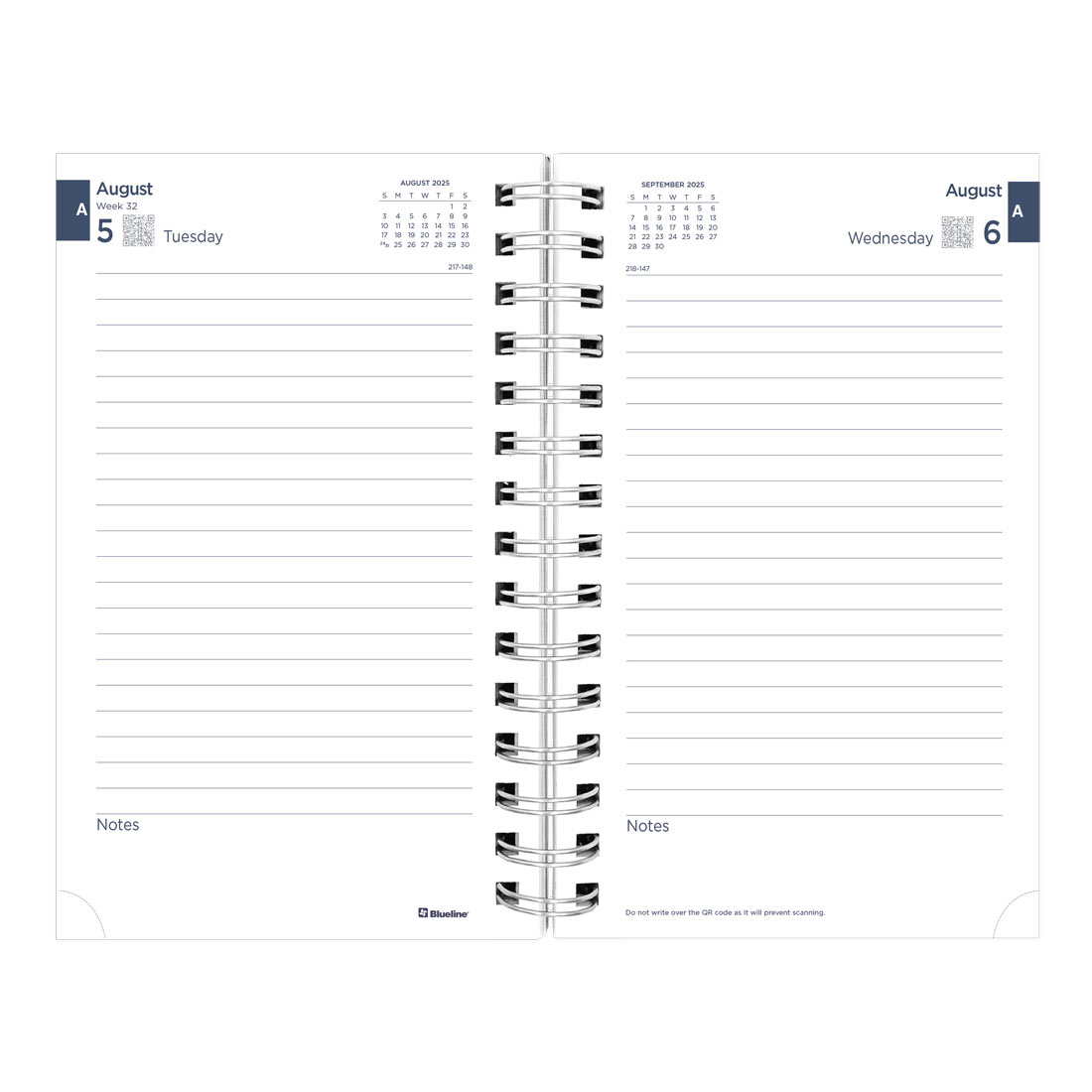 Academic Daily Planner, Under the Sea, 2025-2026, Blueline CA214PH-26 #color_waves