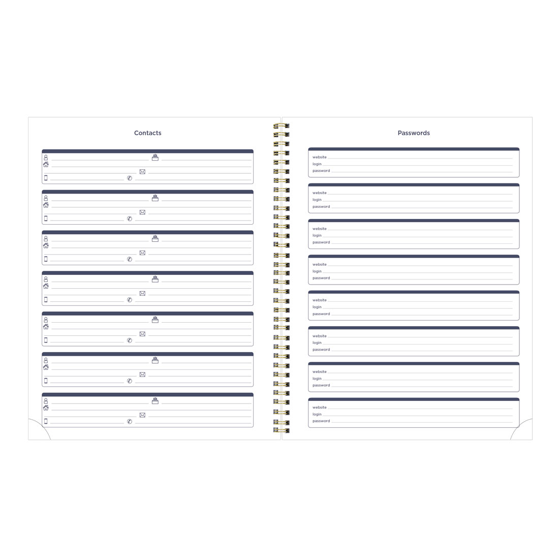 Academic Monthly Planner, Blossom, 2025-2026, Blueline CA714PG-26 #color_blossom-navy