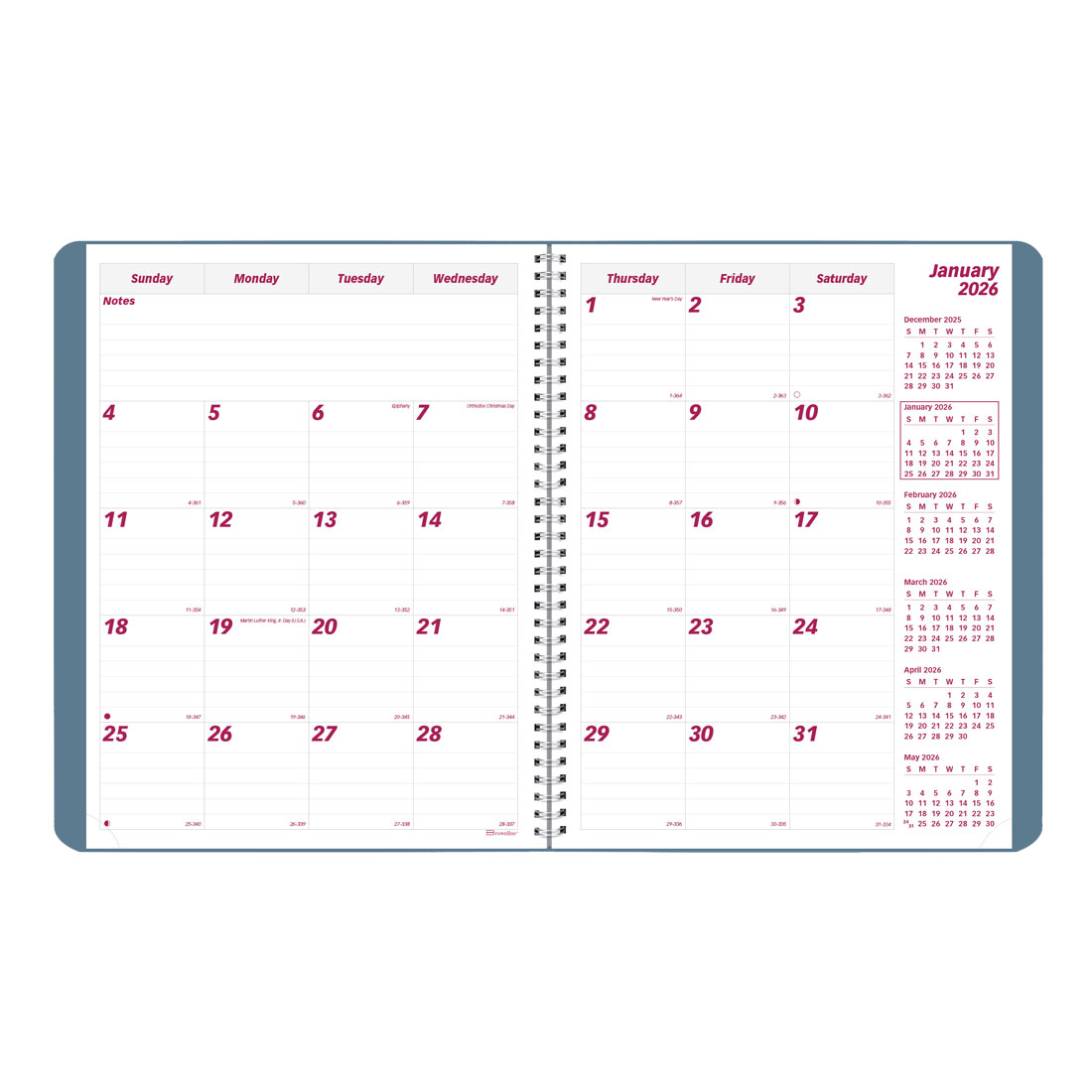 Brownline Mountain Monthly Planner, 2026 CB1262G.03-26 #color_snow