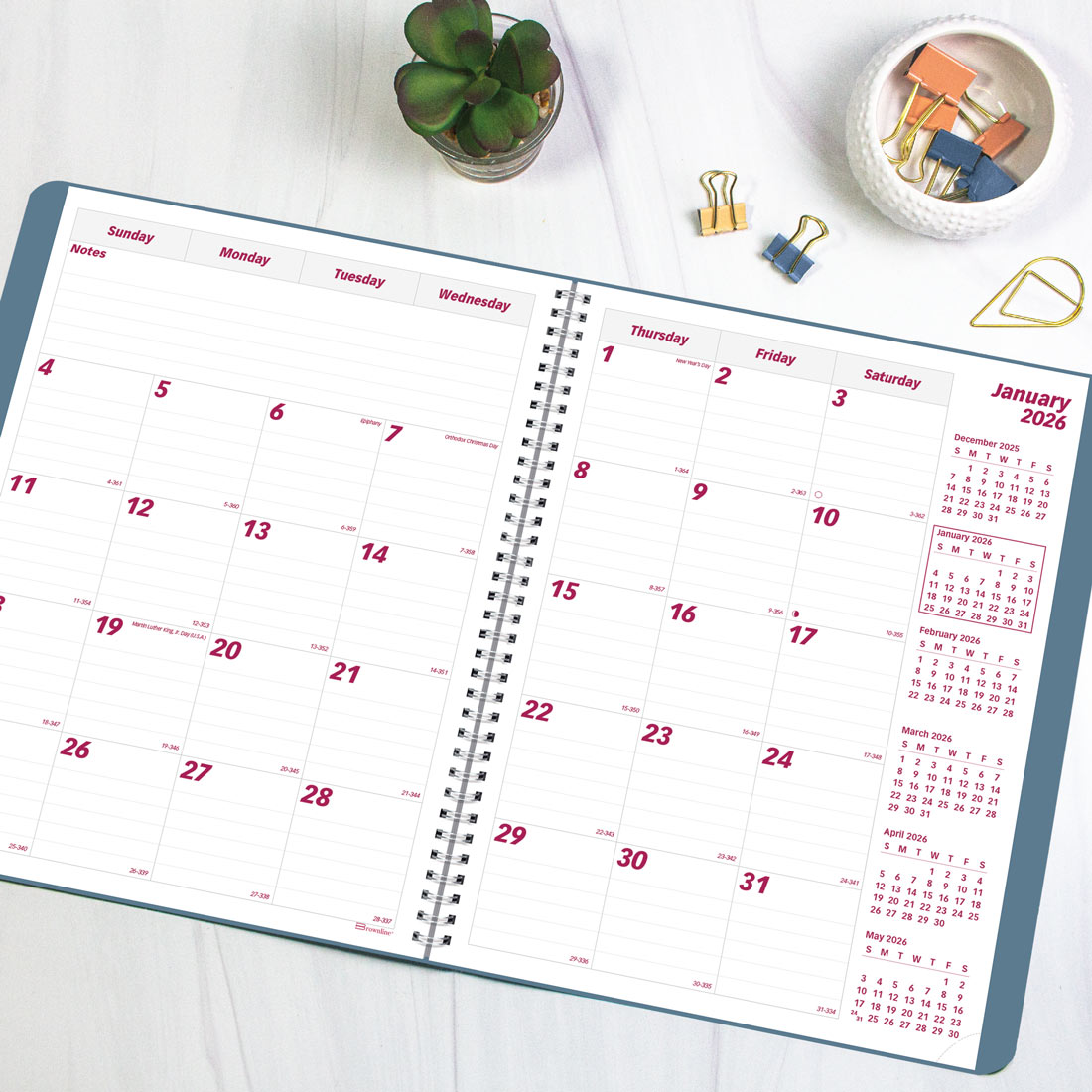 Brownline Mountain Monthly Planner, 2026 CB1262G.03-26 #color_snow