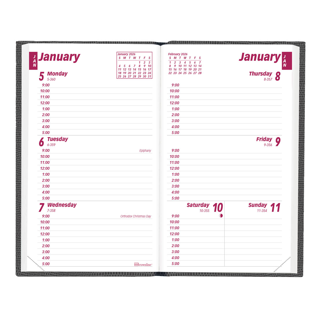 Brownline Weekly Pocket Planner, Assorted Colors, 2026 CB303.ASX-26