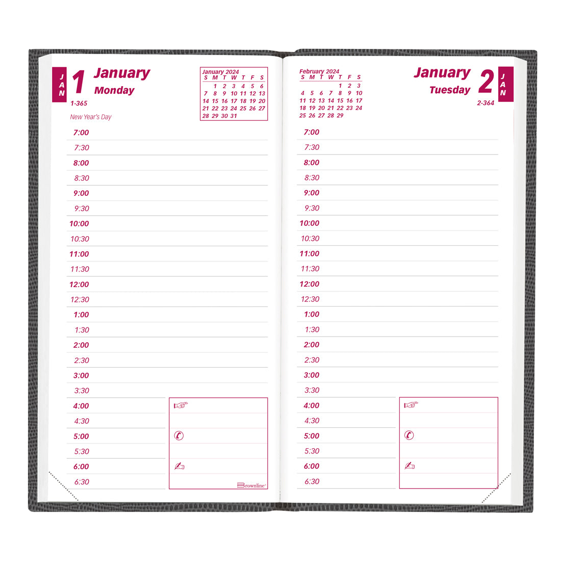 Daily Pocket Planner 2024, Assorted colors