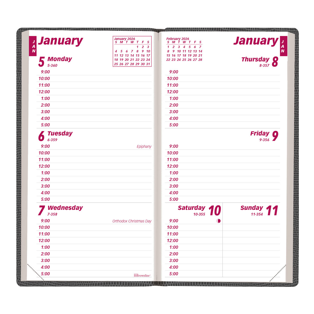 Brownline Weekly Pocket Planner, Assorted Colors, 2026 CB403.ASX-26