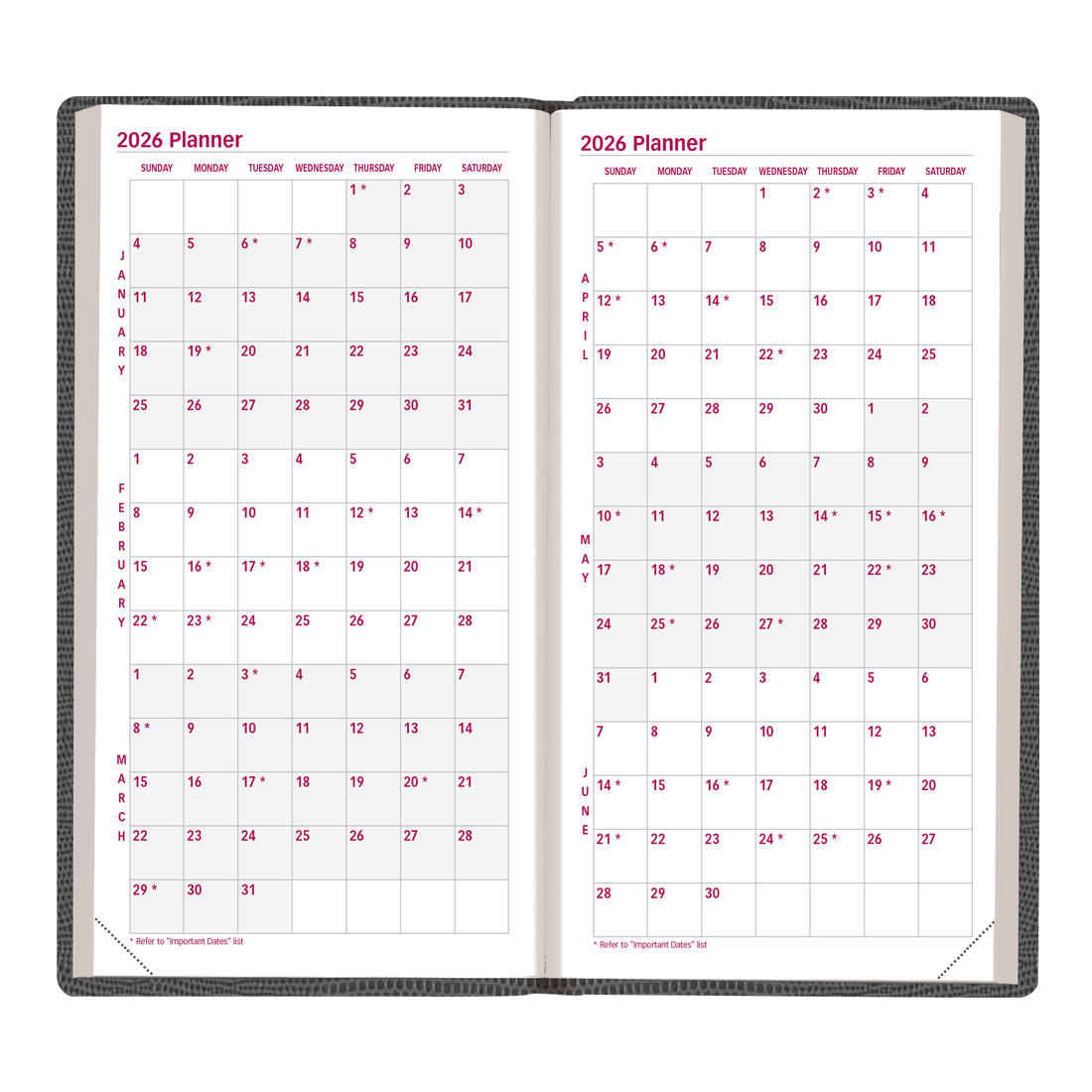 Brownline Weekly Pocket Planner, Assorted Colors, 2026 CB403.ASX-26