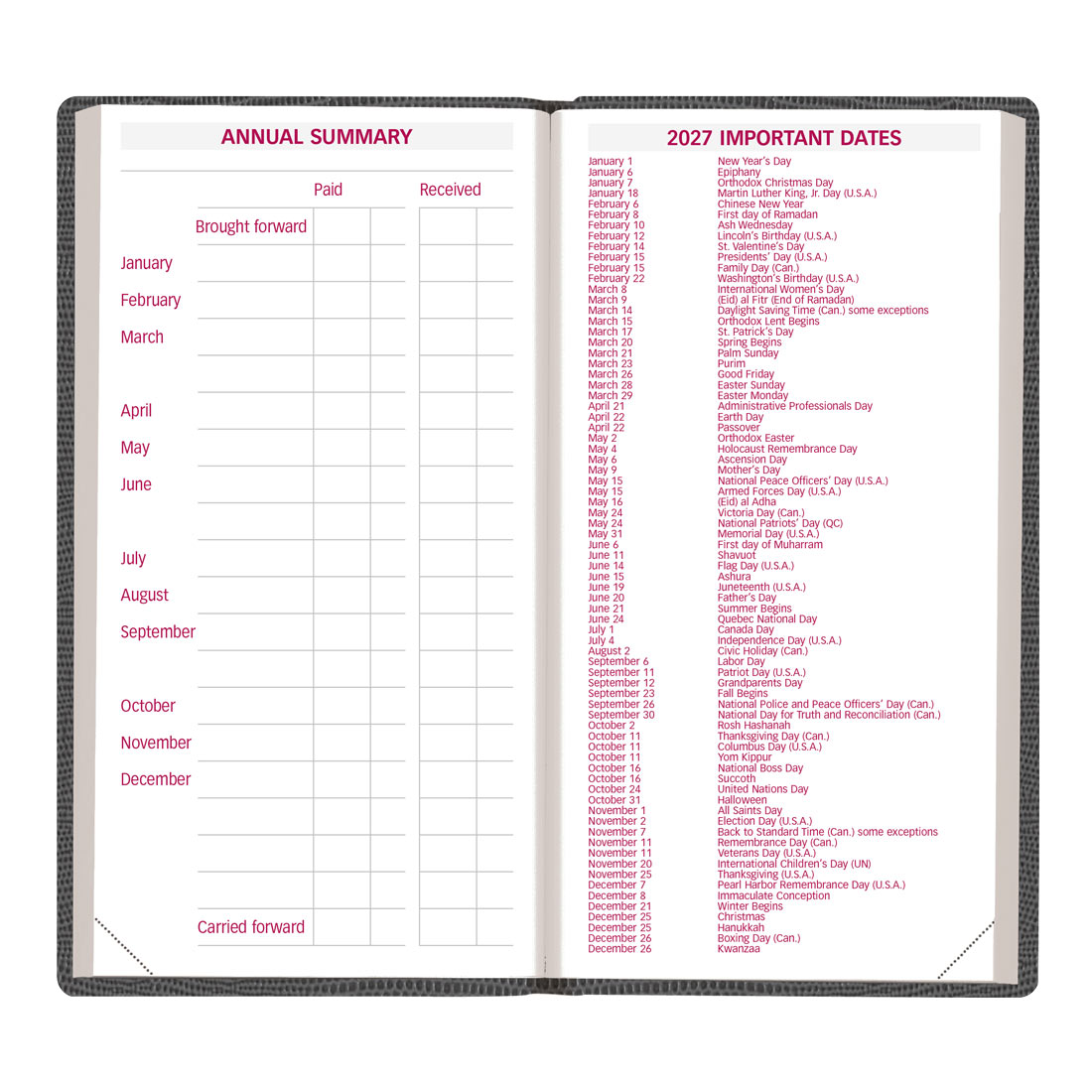 Brownline Weekly Pocket Planner, Assorted Colors, 2026 CB403.ASX-26