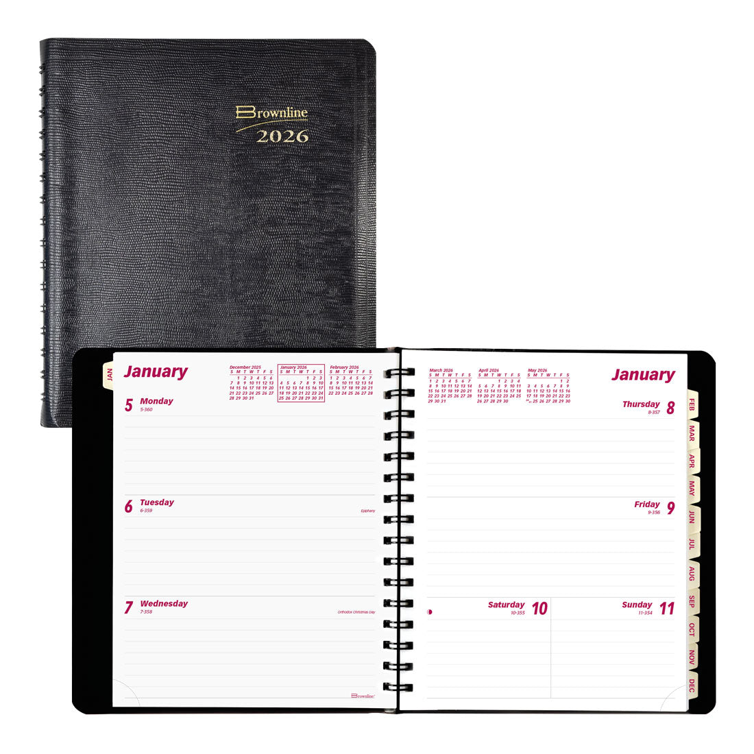 Brownline Essential Weekly Planner, Black, 2026 CB850.BLK-26
