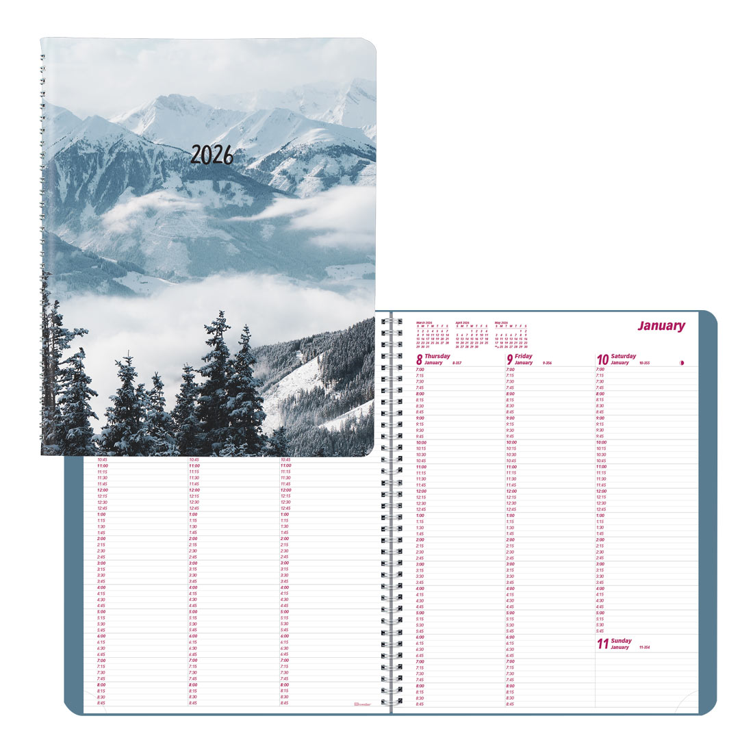 Brownline Mountain Weekly Appointment Book, 2026 CB950G.03-26, #color_snow