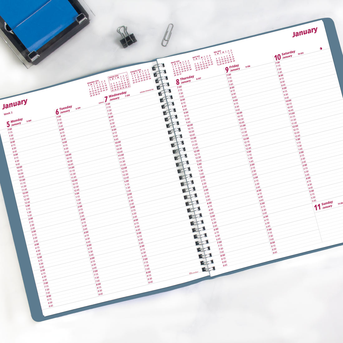 Brownline Mountain Weekly Appointment Book, 2026 CB950G.03-26, #color_snow