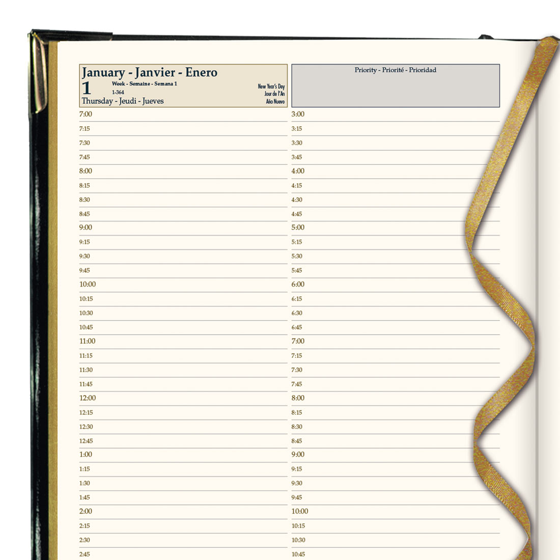 Brownline Executive Daily Planner, Black, 2026 CBE514-26
