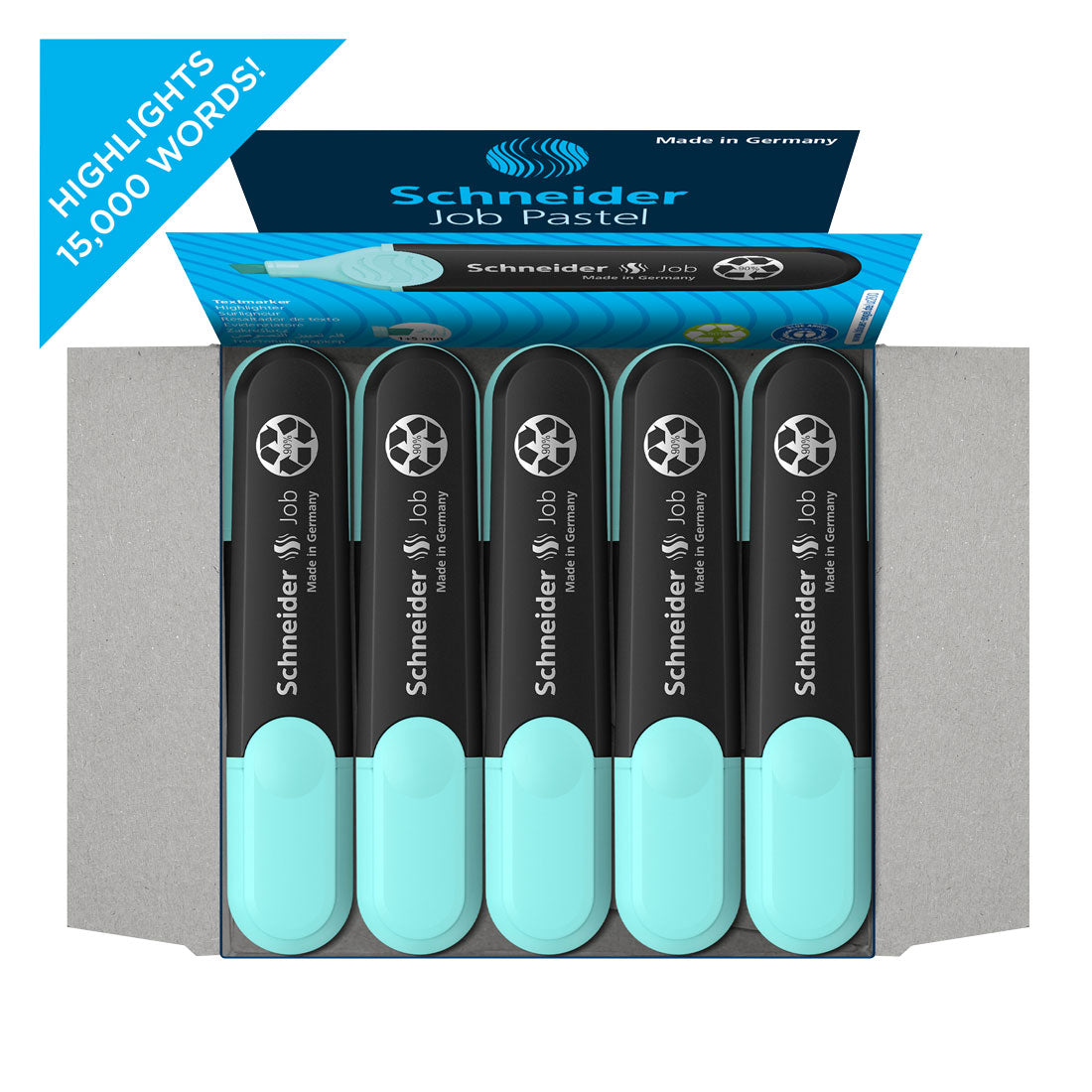 Job Pastel Highlighter, Box of 10un.#ink-color_hl-turquoise