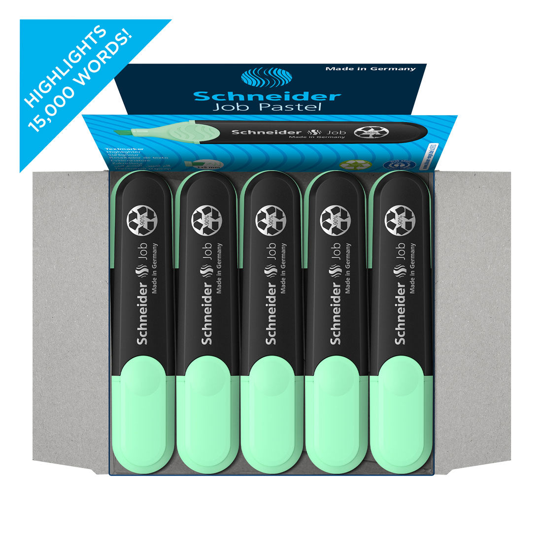 Job Pastel Highlighter, Box of 10un.#ink-color_hl-mint