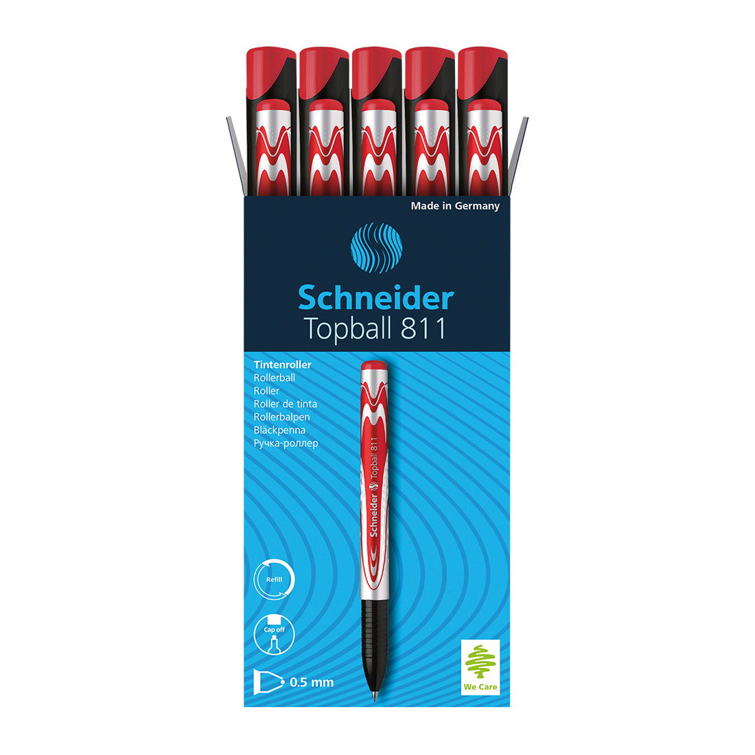 Topball 811 Rollerball 0.5mm, Box of 10#ink-color_red