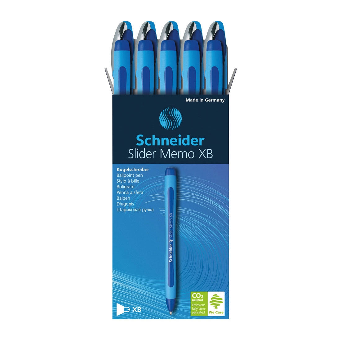 Memo Ballpoint Pen XB, Box of 10#ink-color_blue