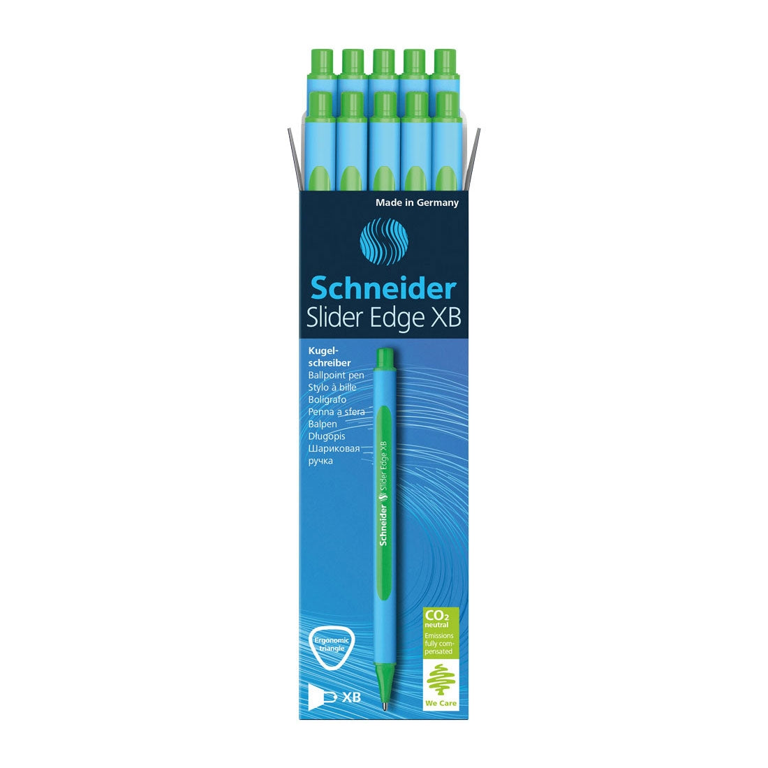 Edge Ballpoint Pen XB, Box of 10#ink-color_green