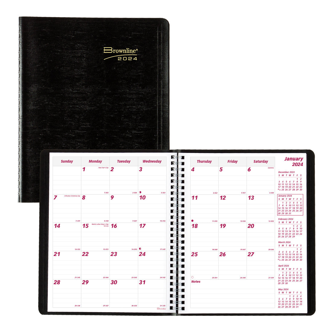 Monthly Planner 2024, Black