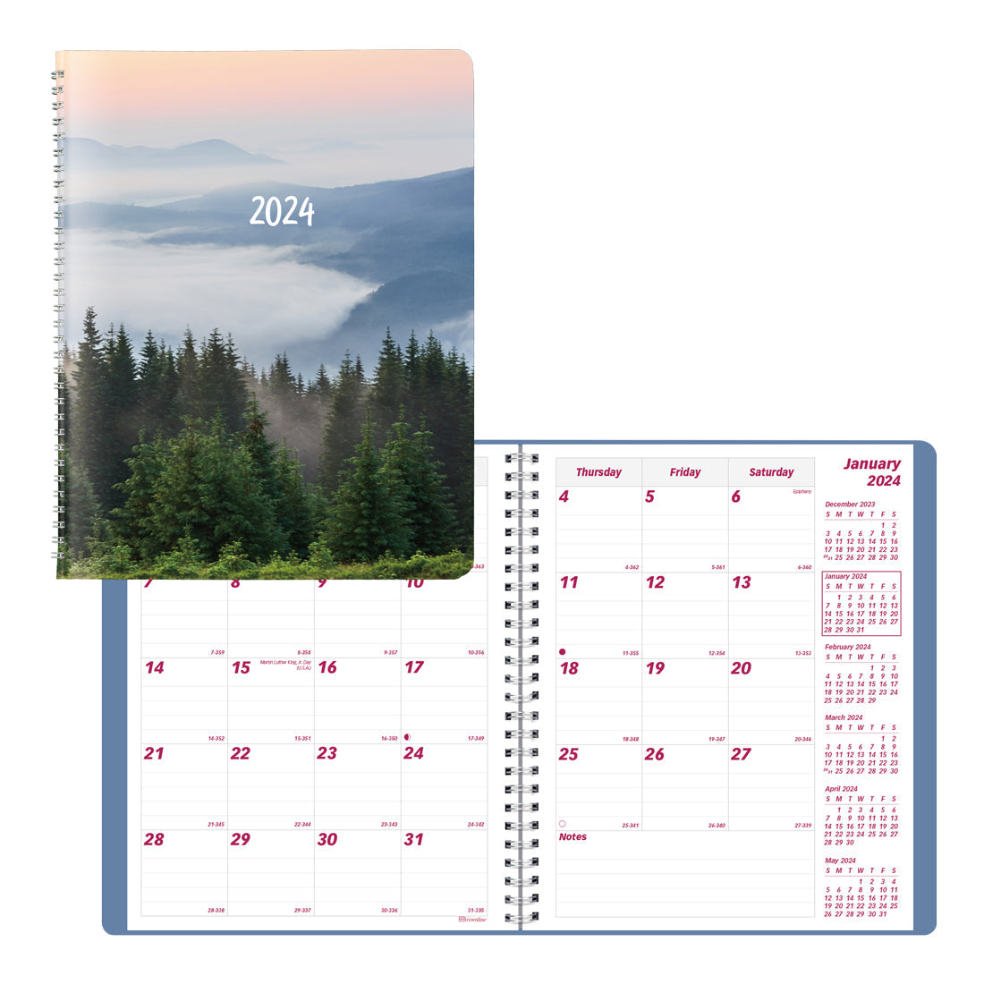 Mountain Monthly Planner 2024 Brownline Brownline USA