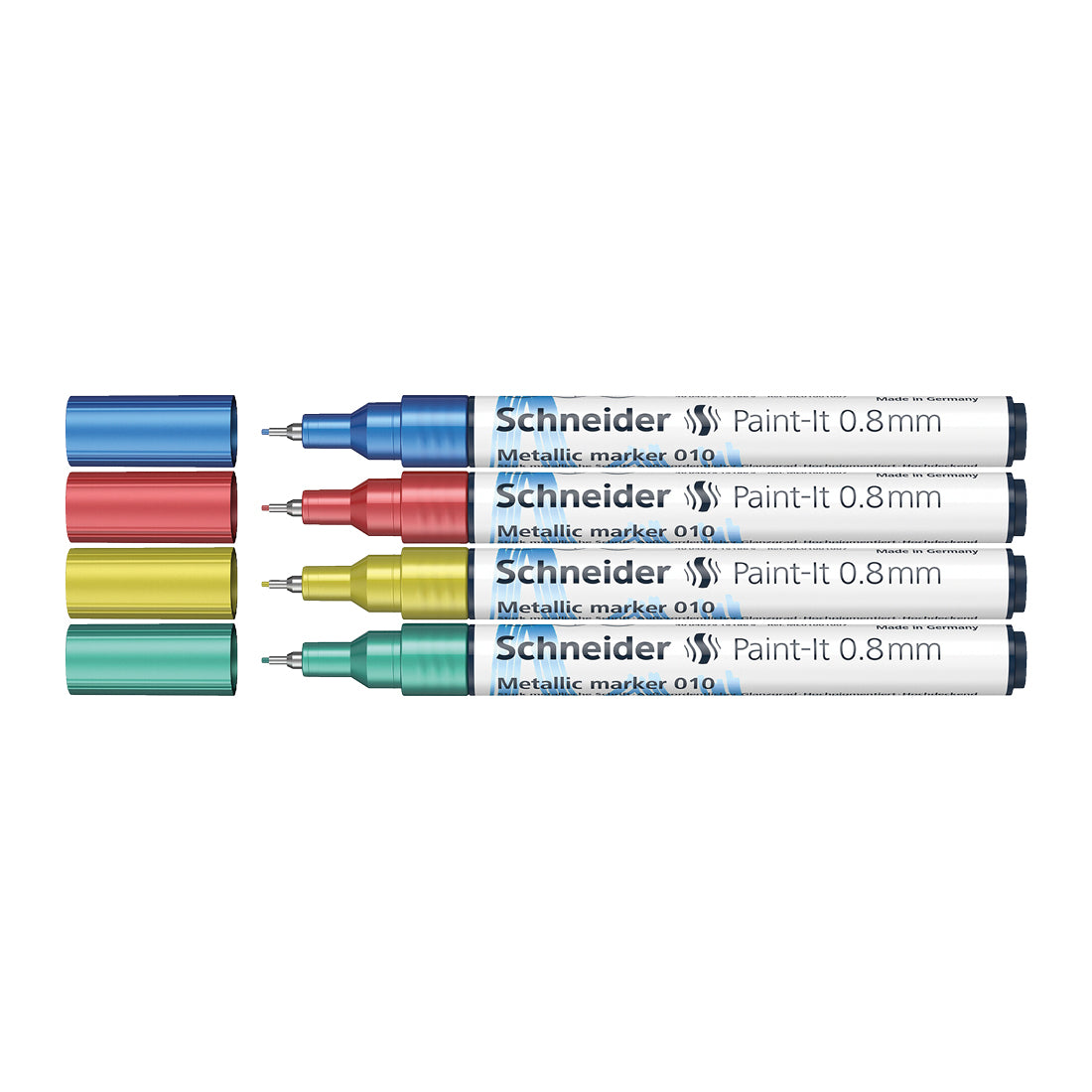 Paint-It 010 Metallic Markers 8mm, Wallet 4 pieces - Assorted