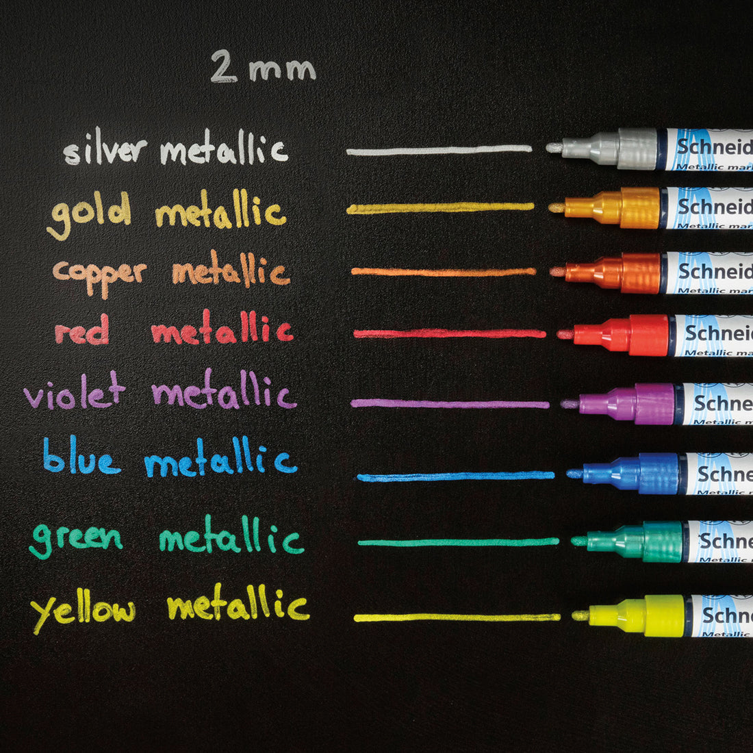 Paint-It 011 Metallic Markers 2mm, Wallet 4 pieces - Assorted