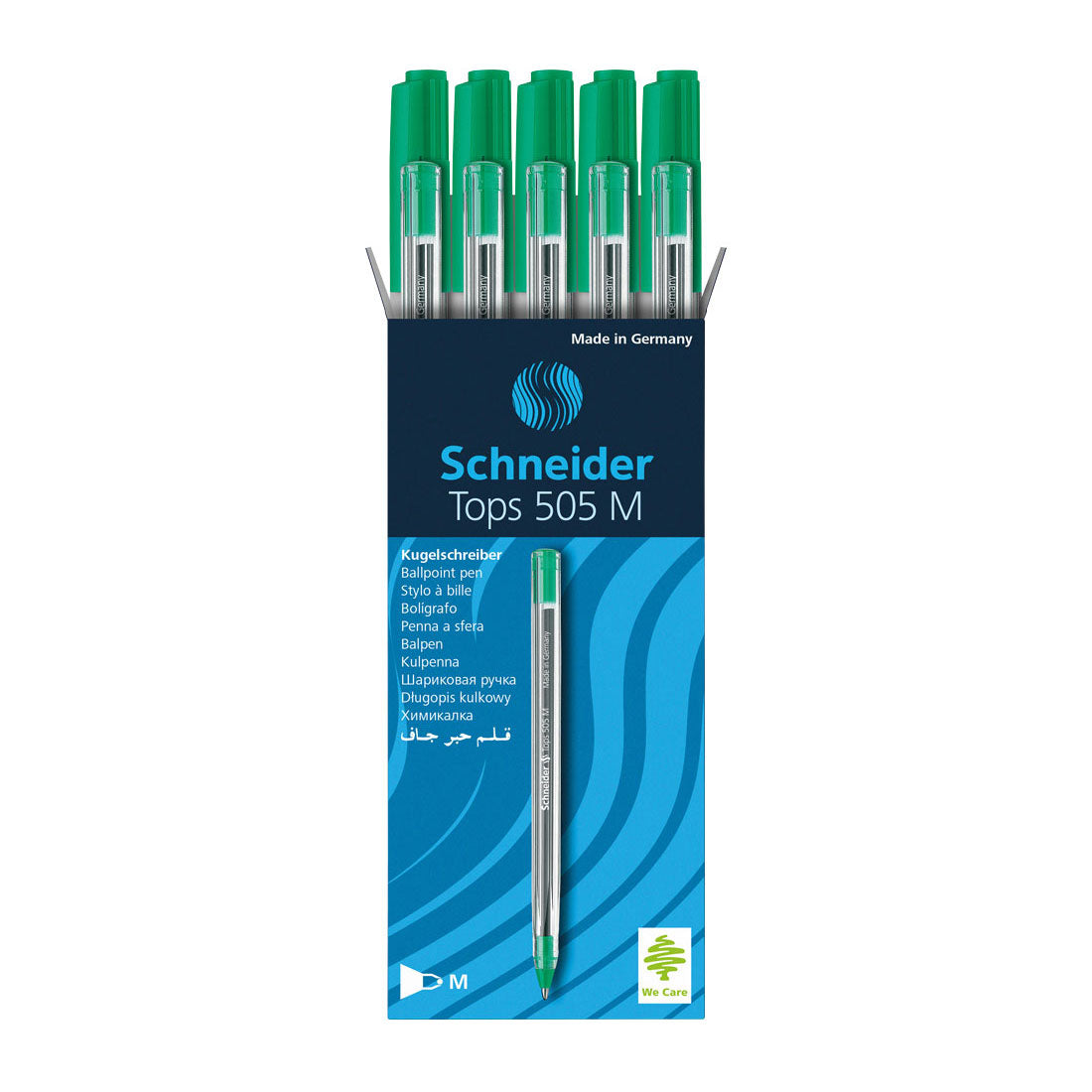 Tops 505 Ballpoint Pens M, Box of 10 units#ink-color_ green