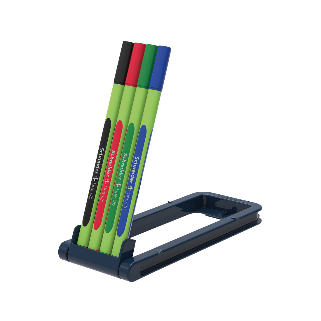 Line-Up Fineliner 0.4mm with Case stand, 4 pieces