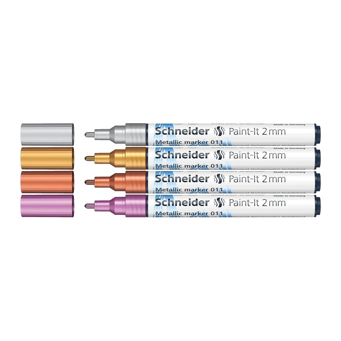 Paint-It 011 Metallic Markers 2mm, Wallet 4 pieces - Assorted
