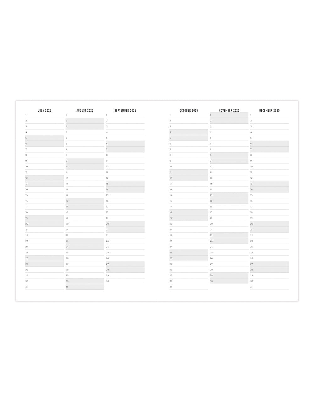 Letts Spring Valley A5 Week to View 18-Month Planner 2025-2026 - Multilanguage 26-031798 #color_green