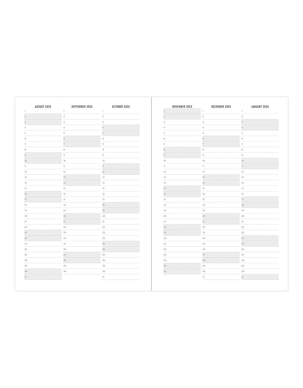 Letts Bumblebee A5 Week to View Planner 2025-2026 - Multilanguage 26-031906 #color_sage