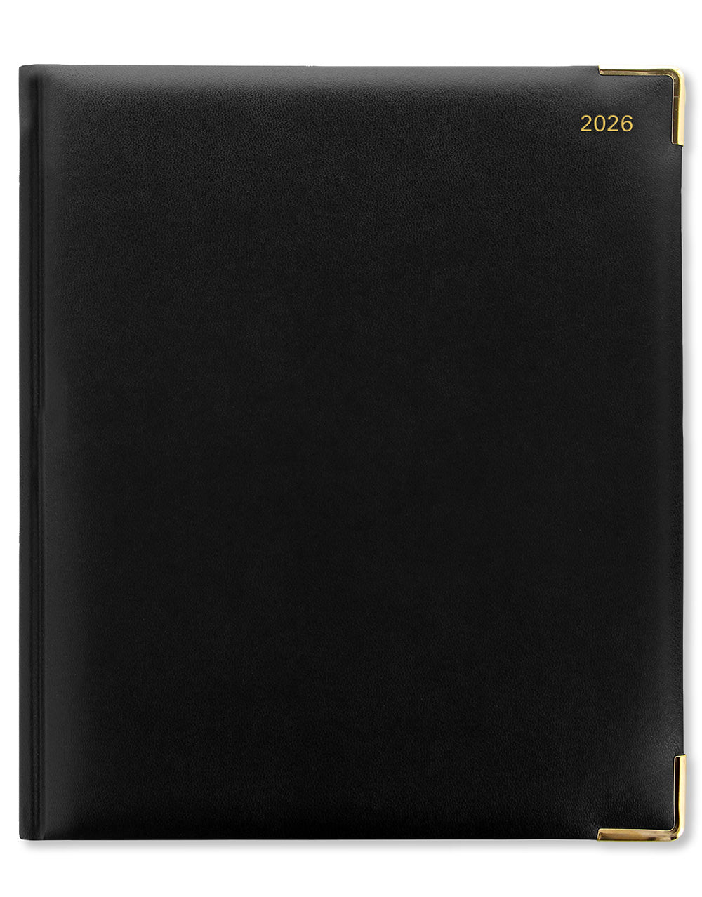 Letts of London Roma Quarto Week to View Leather Planner with Appointments 2026 - English Black 26-C33YIBK #color_black