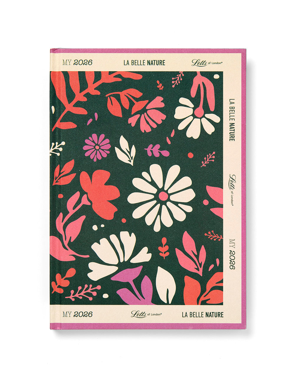 Letts of London La Belle Nature A5 Week to View Planner 2026 - Multilanguage Vert 26-082559 #color_belle-nature-vert