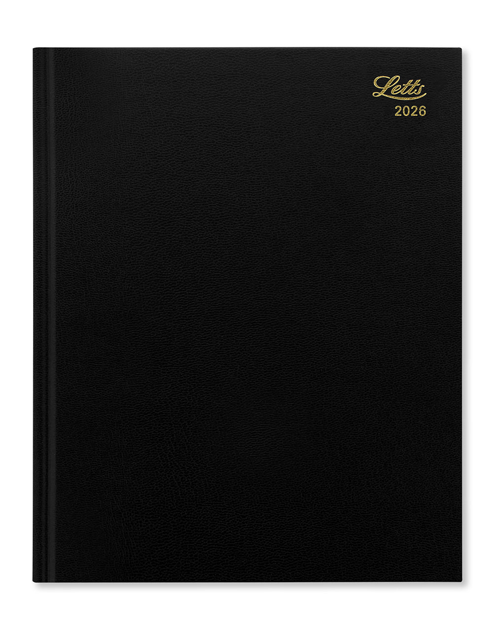 Letts of London Standard Quarto Day to a Page Planner 2026 - English Black 26-C10YBK #color_black