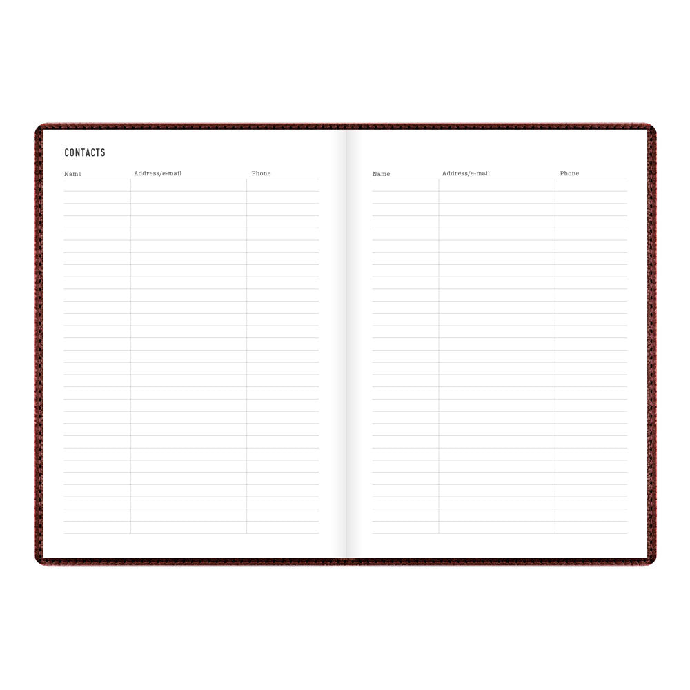 Letts A5 Weekly Planner, Milano, 2027 Chocolate 27-081170#color_chocolate
