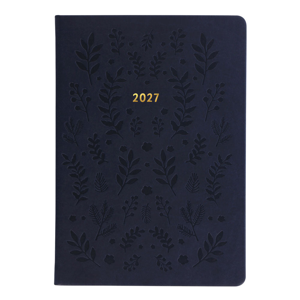 Letts A5 Weekly Planner, Woodland, 2027 Navy 27-082165#color_woodland-navy
