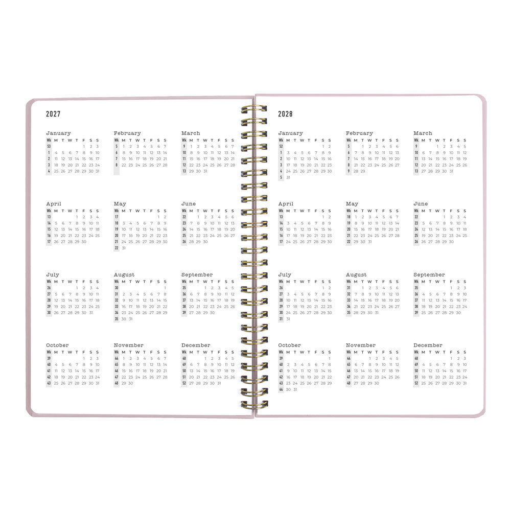 Letts A5 Weekly Planner, Celebrate, 2027 Rose 27-082185#color_rose