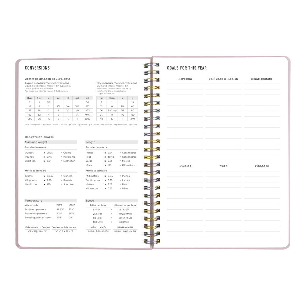 Letts A5 Weekly Planner, Celebrate, 2027 Rose 27-082185#color_rose
