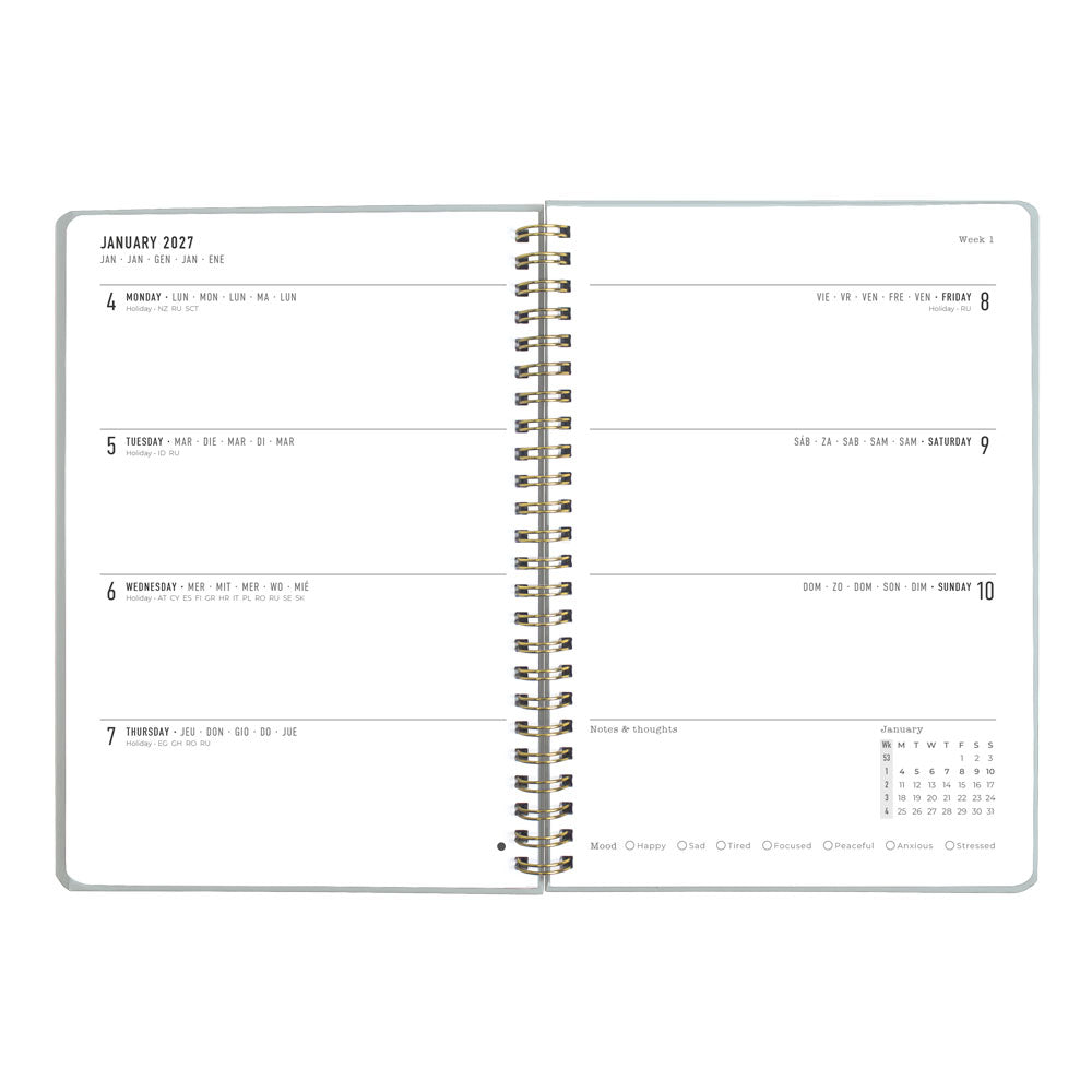 Letts A5 Weekly Planner, Celebrate, 2027 Sky 27-082186#color_sky