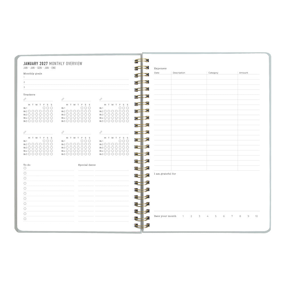 Letts A5 Weekly Planner, Celebrate, 2027 Sky 27-082186#color_sky