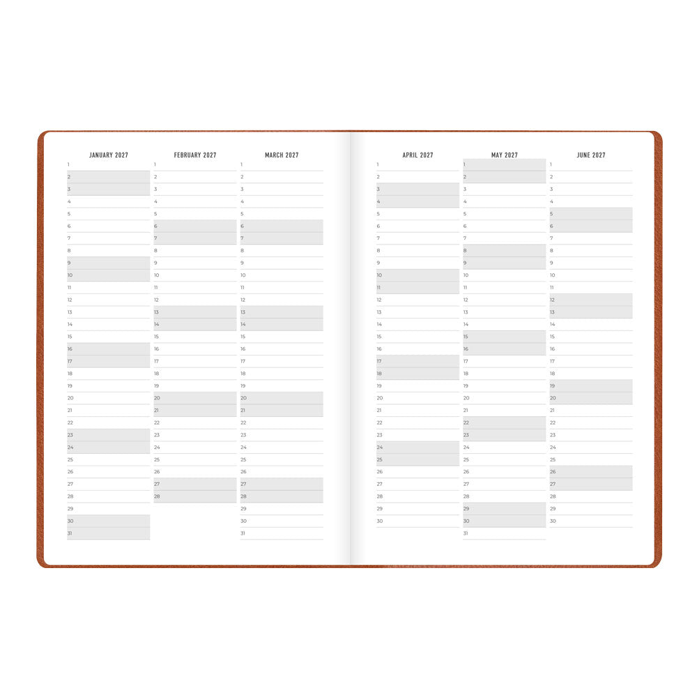 Letts A5 Weekly Planner, Oslo, 2027 Tan 27-082334#color_tan