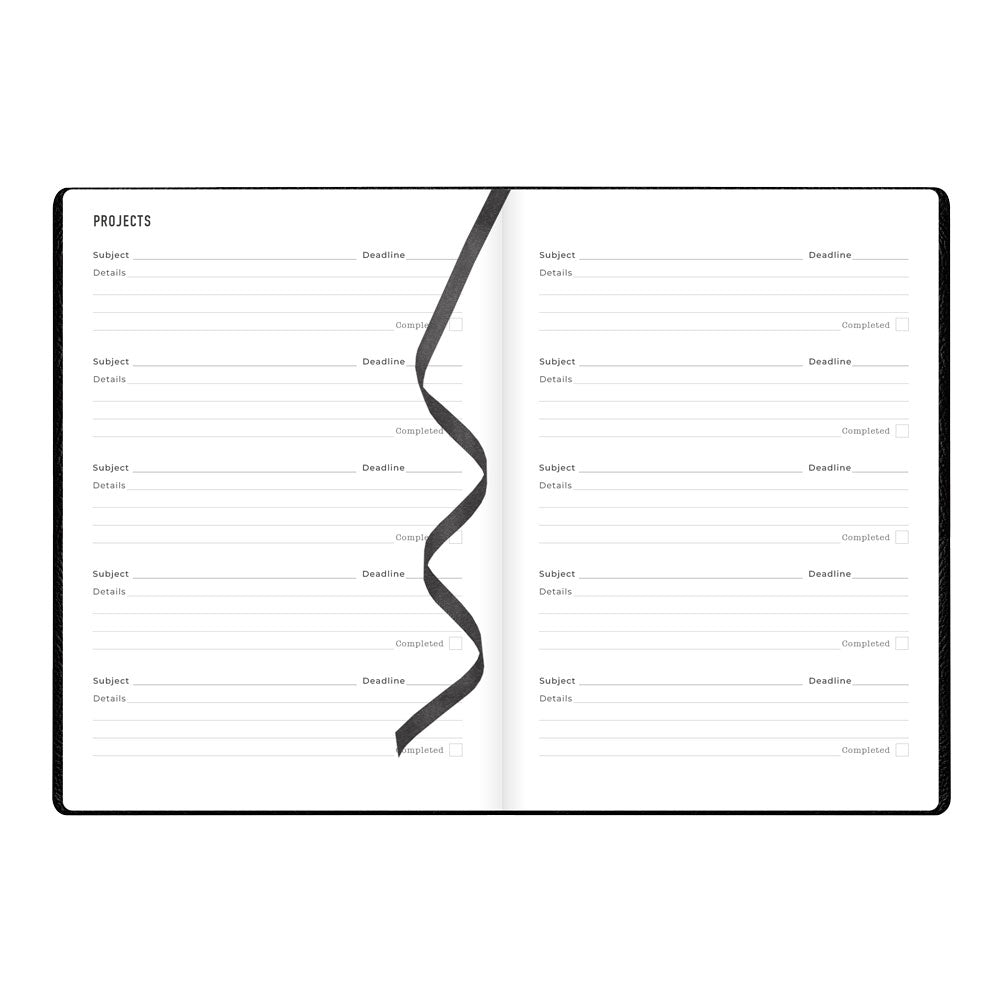 Letts A5 Weekly Planner, Oslo, 2027 Black 27-082335#color_black
